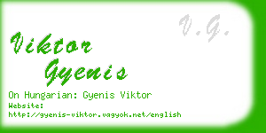 viktor gyenis business card
